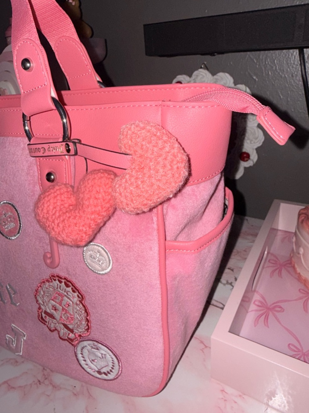 Juicy Couture Juicy Girls Rule Tote in Cherry Blossom - Picture 12 of 15